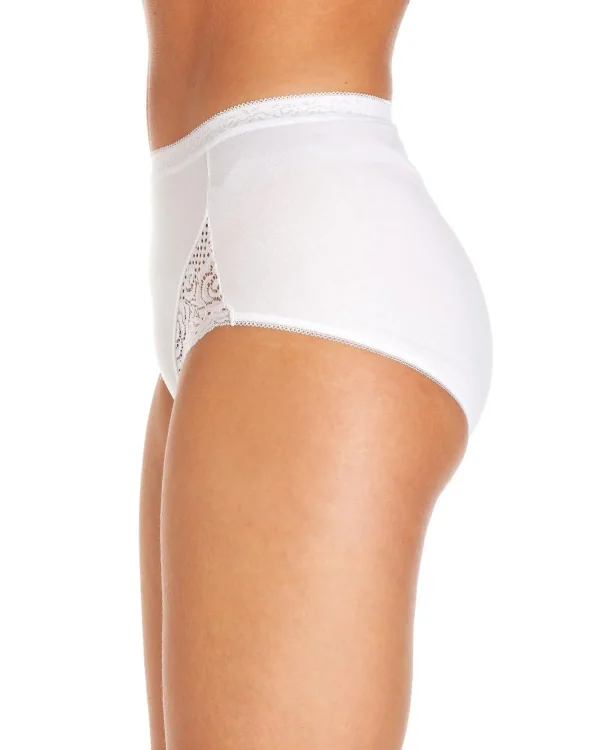 La Marquise Knickers | 3 Pack Lace Maxi Brief - White