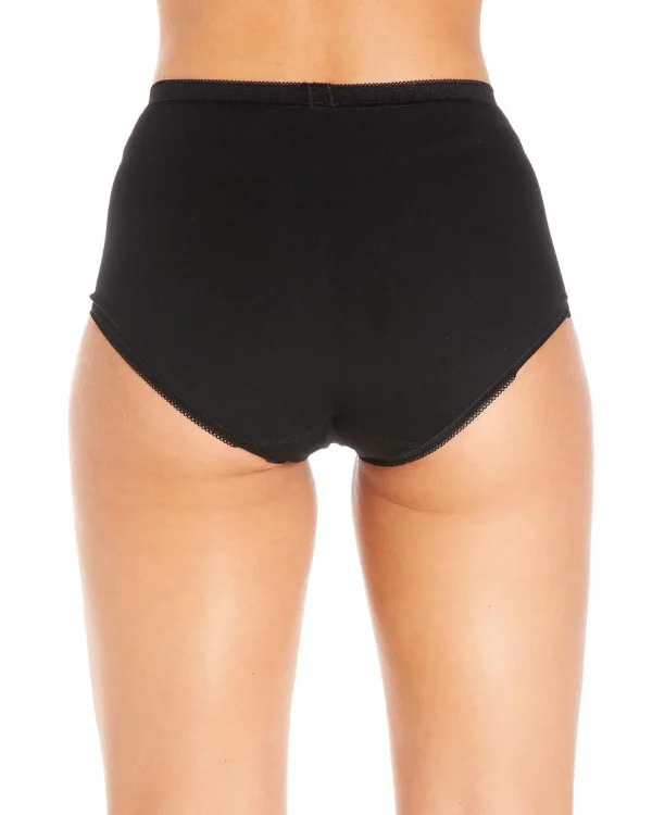 La Marquise Knickers | 3 Pack Lace Maxi Brief - Black