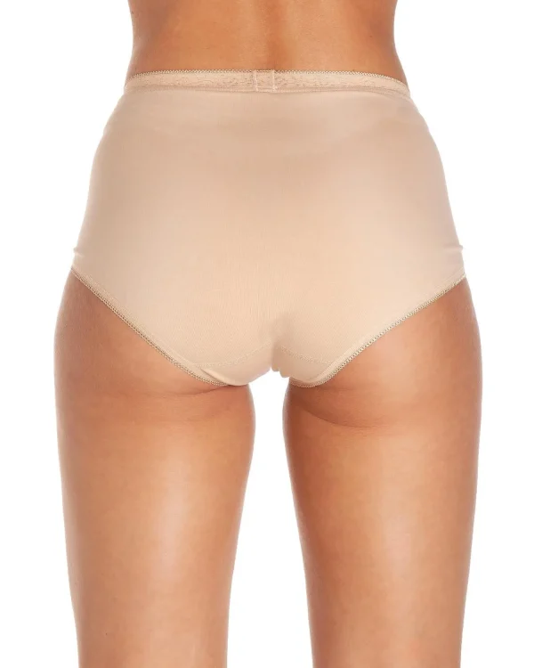 La Marquise Knickers | 3 Pack Lace Maxi Brief - Nude