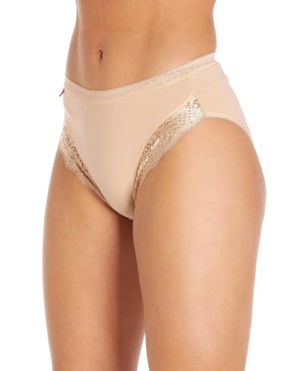 La Marquise Knickers | 3 Pack Lace Midi Brief - Nude