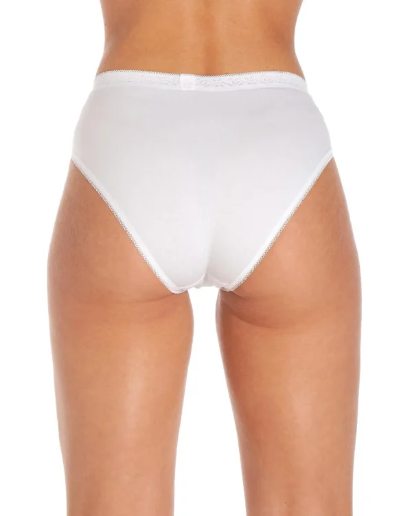 La Marquise Knickers | 3 Pack Lace Midi Brief - White