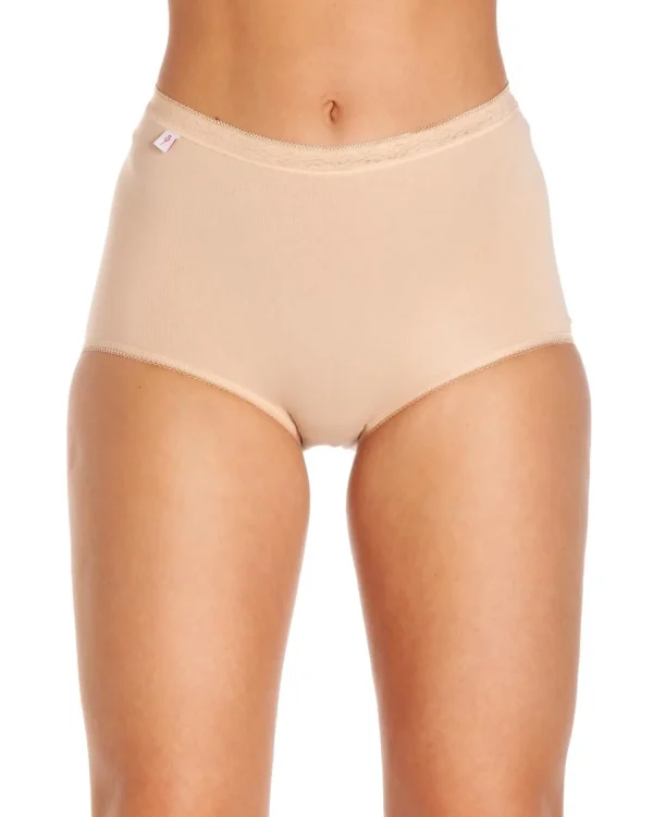 La Marquise Knickers | 3 Pack Maxi Brief - Nude