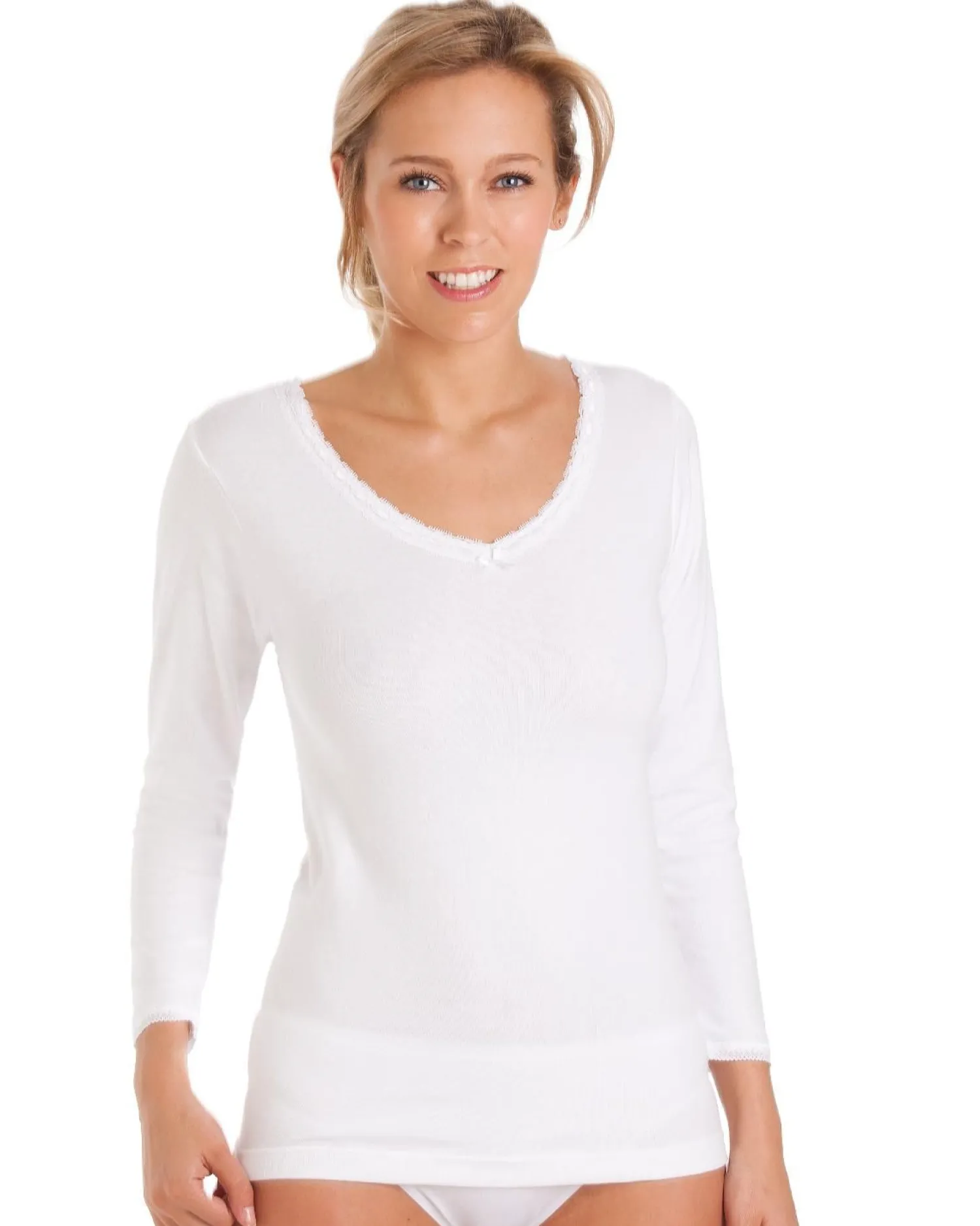 la_marquise__pack_thermal_0-2.webp La Marquise Thermals | 2 Pack Thermal Long Sleeve Top - White