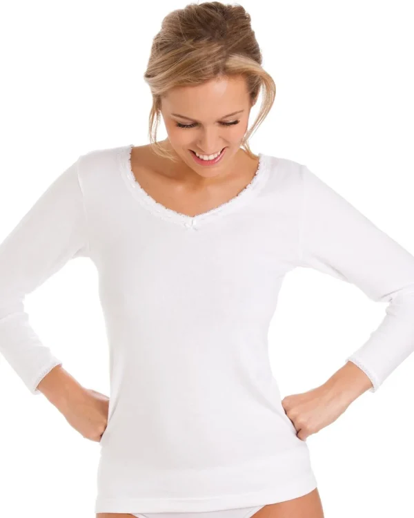 La Marquise Thermals | 2 Pack Thermal Long Sleeve Top - White