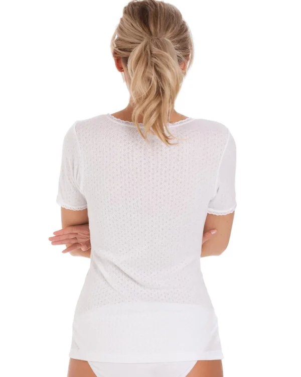 La Marquise Thermals | 2 Pack Viloft Thermal Short Sleeve Top - White