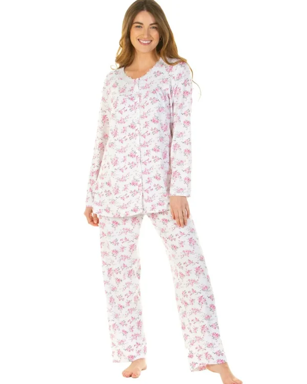 La Marquise Pyjamas | Elizabeth Cloudknit Floral Button Pyjamas