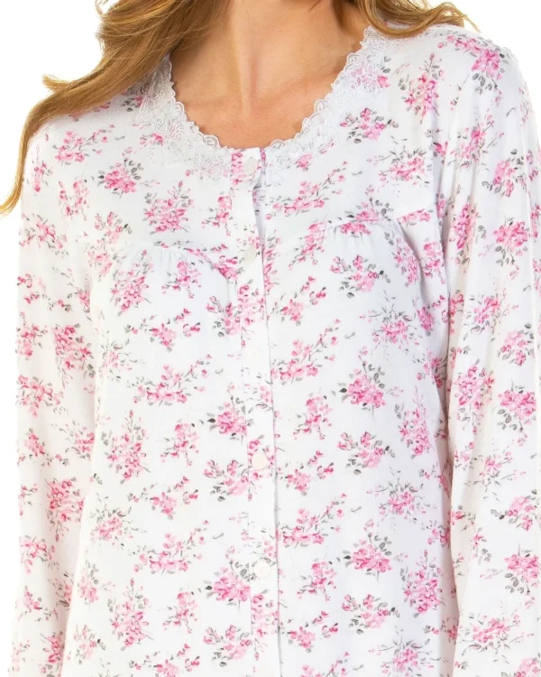La Marquise Pyjamas | Elizabeth Cloudknit Floral Button Pyjamas