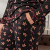 La Marquise Pyjamas | Festive Prints Pyjamas - Black Gingerbread