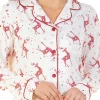 La Marquise Pyjamas | Festive Prints Button Pyjamas - Ivory Reindeers