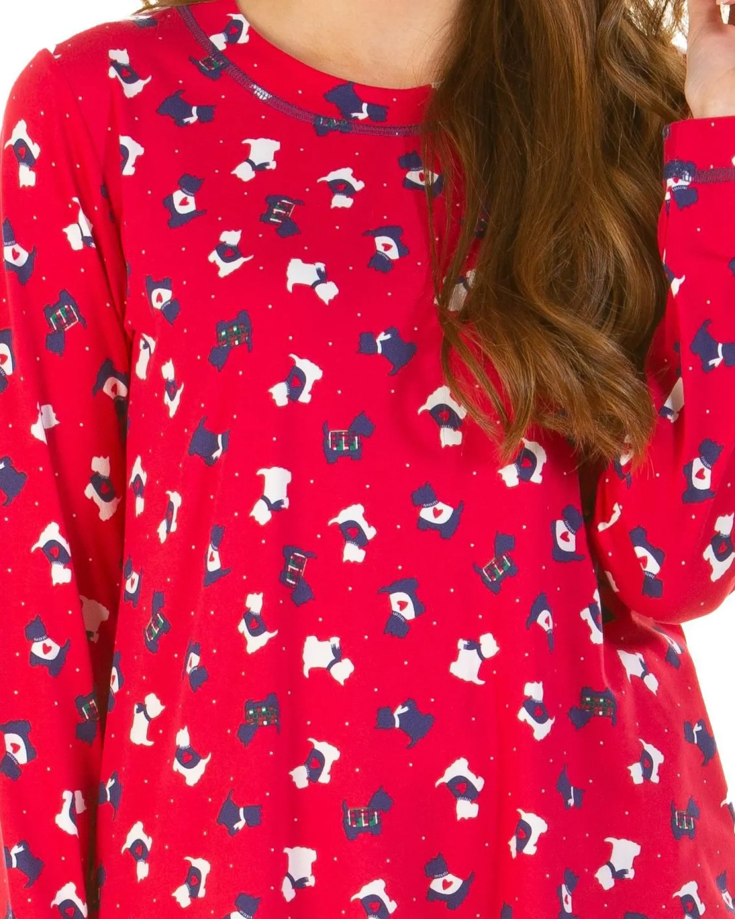 la_marquise_festive_print_0-5.webp La Marquise Pyjamas | Festive Prints Pyjamas - Red Scotty Dogs