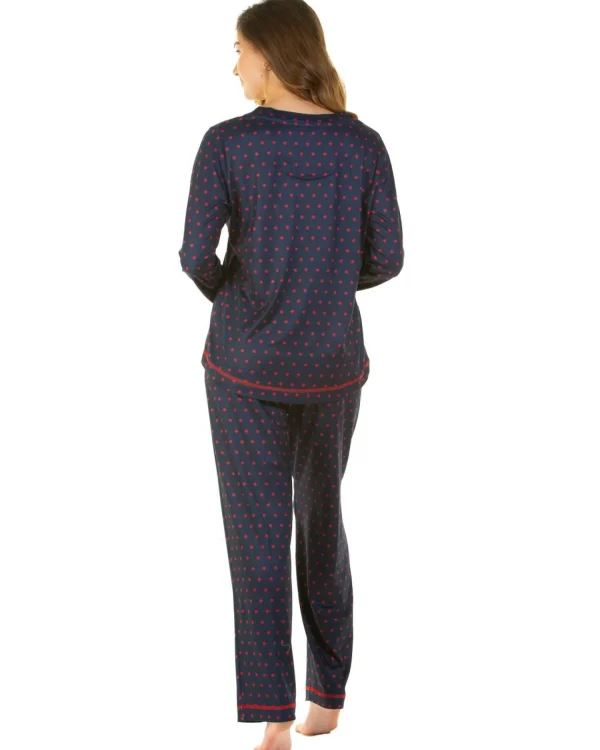 La Marquise Pyjamas | Festive Prints Pyjamas - Navy Stars