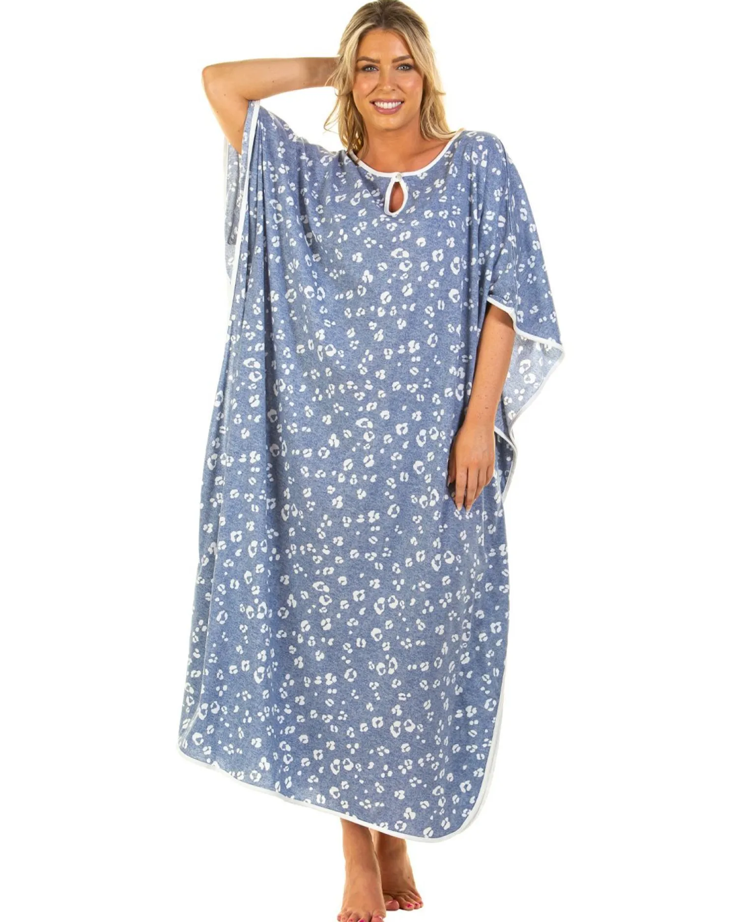 la_marquise_heather_leopa_1-7.webp La Marquise Nighties | Heather Leopard Kaftan - Blue