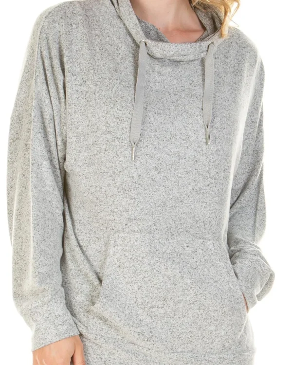 La Marquise Pyjamas | Lush Lounge Cloudknit Cowl Neck Pyjamas - Grey