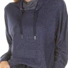 La Marquise Pyjamas | Lush Lounge Cloudknit Cowl Neck Pyjamas - Navy