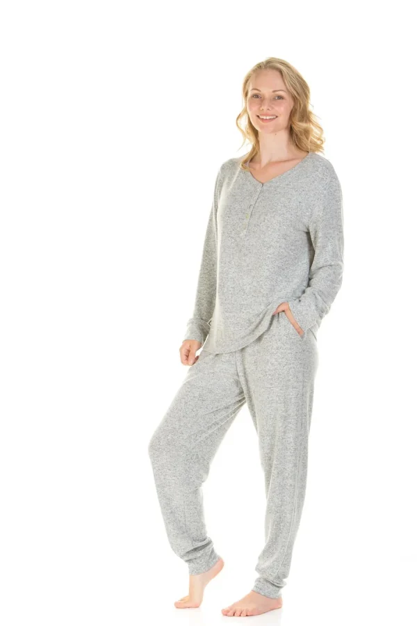 La Marquise Pyjamas | Lush Lounge Cloudknit Pyjamas - Grey