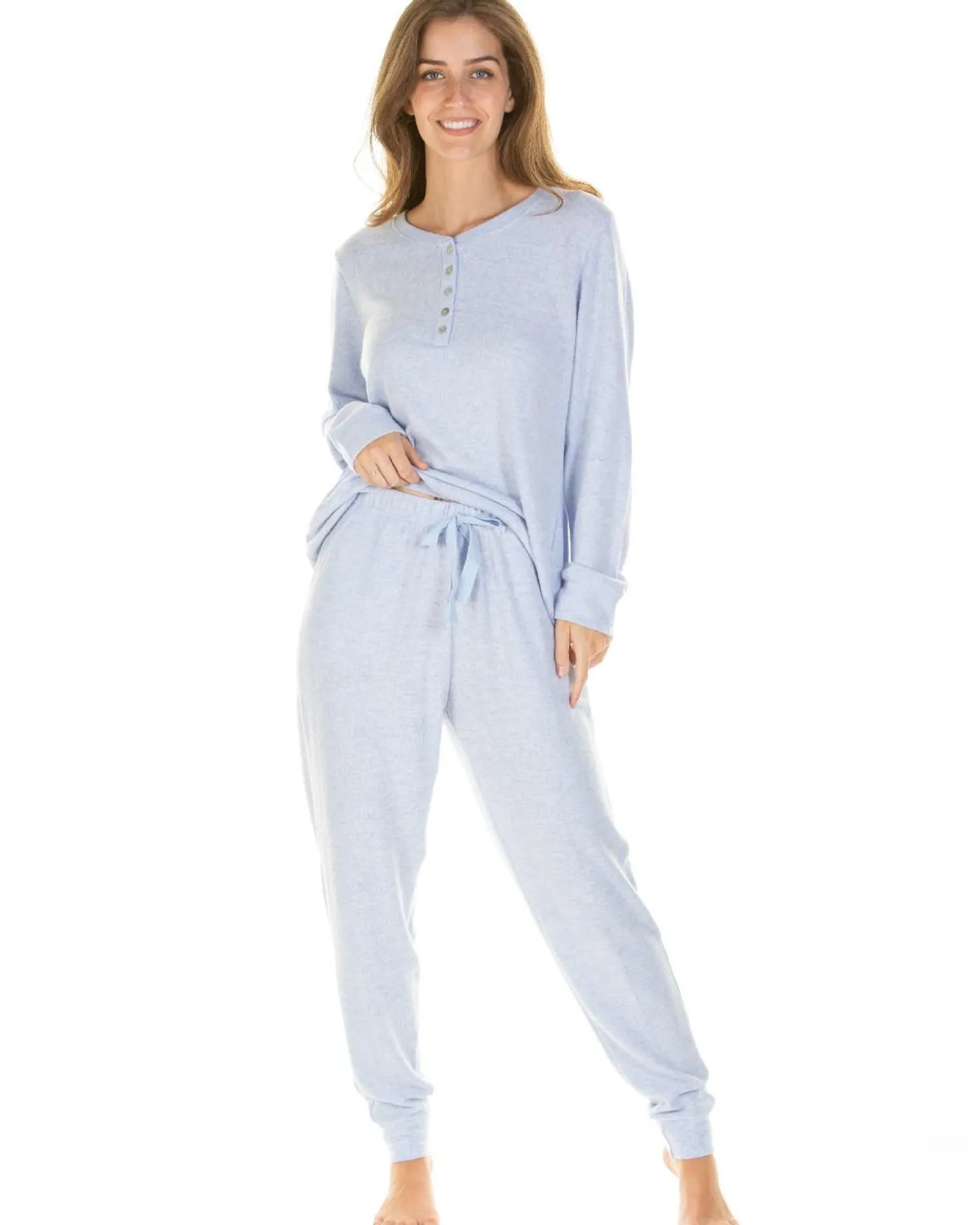 la_marquise_lush_lounge_c_5-1.webp La Marquise Pyjamas | Lush Lounge Cloudknit Pyjamas - Blue