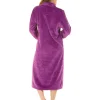 La Marquise Dressing Gowns | Midnight Tulip Button Dressing Gown - Purple