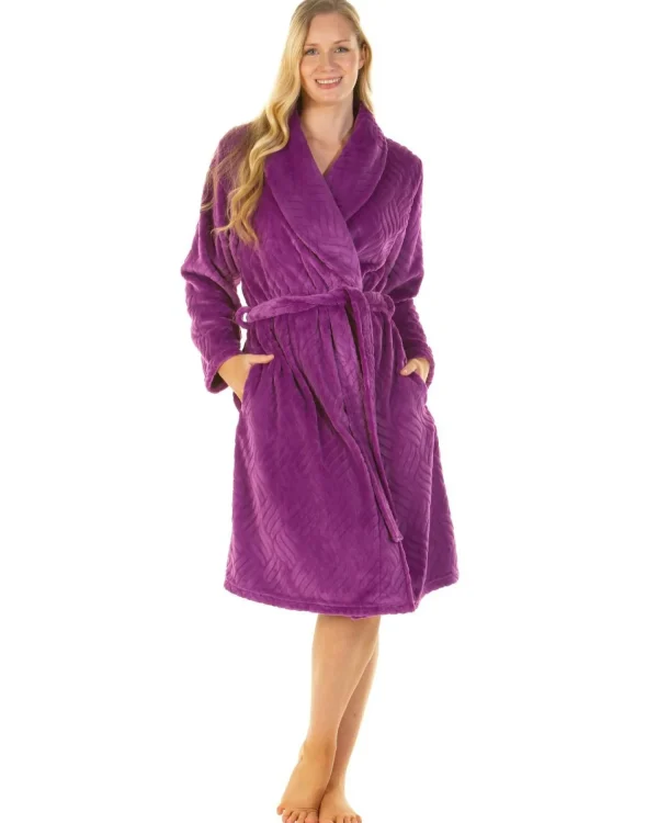 La Marquise Dressing Gowns | Midnight Tulip Dressing Gown - Purple