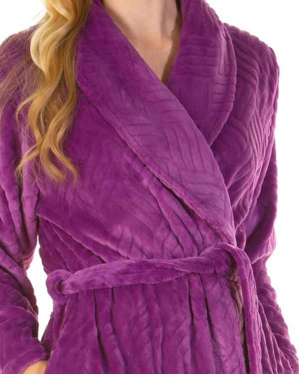 La Marquise Dressing Gowns | Midnight Tulip Dressing Gown - Purple