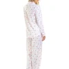 La Marquise Pyjamas | Pink Blush Jersey Button Pyjamas - Ivory