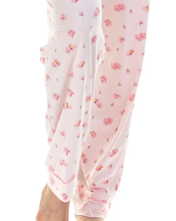 La Marquise Pyjamas | Pink Blush Jersey Button Pyjamas - Pink