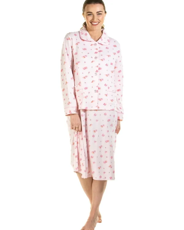 La Marquise Dressing Gowns | Pink Blush Mock Quilt Bed Jacket - Pink