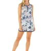 La Marquise Pyjamas | Scattered Floral Short Pyjamas- Blue