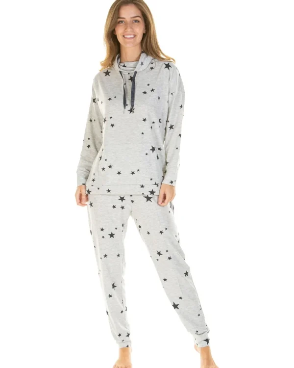 La Marquise Pyjamas | Starry Days Cowl Neck Jersey Pyjamas