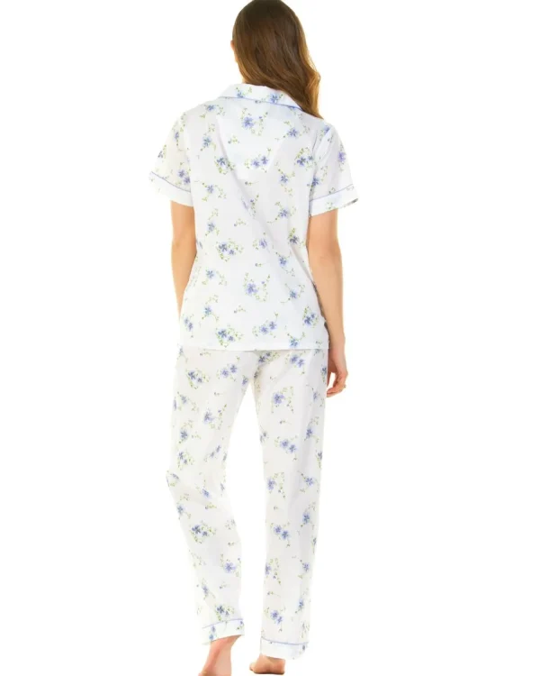 La Marquise Pyjamas | Wallflower Button Pyjamas - Blue