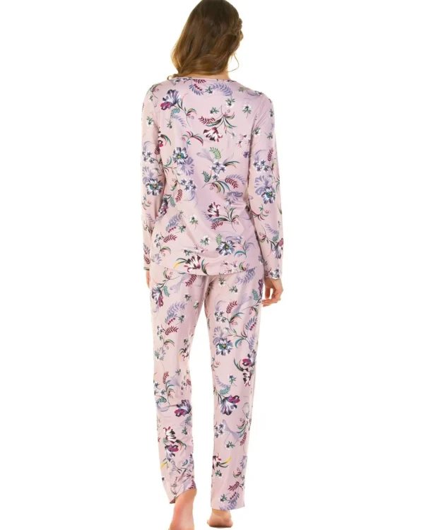 La Marquise Pyjamas | Winter Floral Long Sleeve Pyjamas - Pink