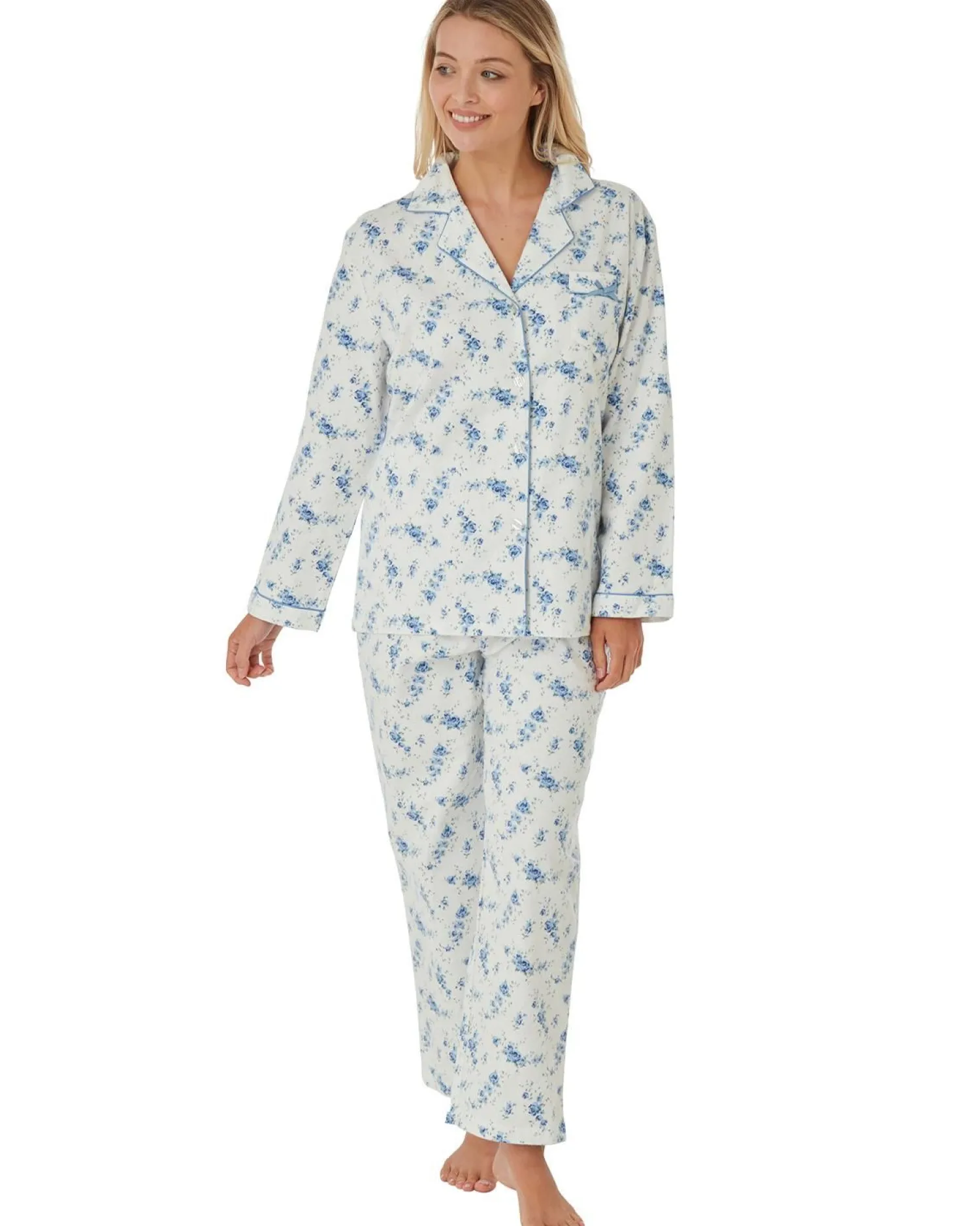 lady_olga_brushed_cotton__0.webp Lady Olga Pyjamas | Brushed Cotton Pyjamas - Blue
