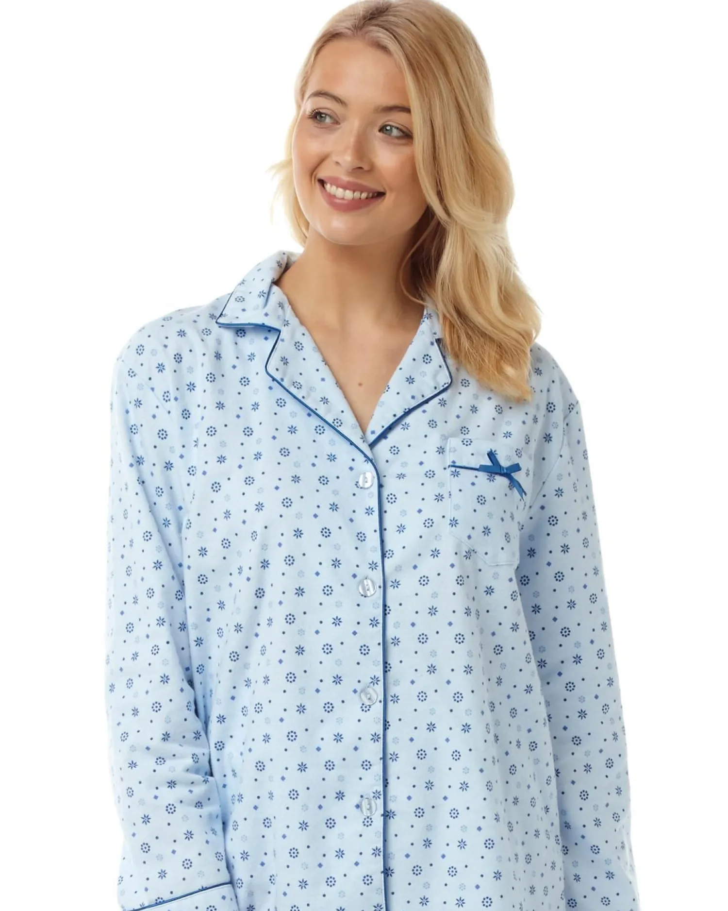 lady_olga_holly_winceyett_0-1.webp Lady Olga Pyjamas | Holly Winceyette Long Sleeve Pyjamas - Soft Blue