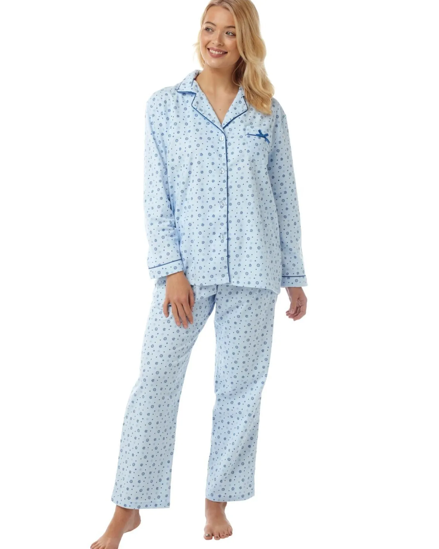 lady_olga_holly_winceyett_1-1.webp Lady Olga Pyjamas | Holly Winceyette Long Sleeve Pyjamas - Soft Blue