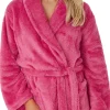 Lady Olga Dressing Gowns | Jasmine Soft Feel Dressing Gown - Hot Pink