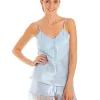 Lady Olga Pyjamas | Luxury Satin Camisole - Pale Blue