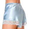 Lady Olga Pyjamas | Luxury Satin French Knickers - Pale Blue
