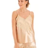 Lady Olga Pyjamas | Luxury Satin French Knickers - Gold