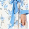 Lady Olga Dressing Gowns | Roses Jersey Robe - Blue