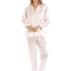 Lady Olga Pyjamas | Satin Pyjamas - Pink