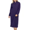 Lady Olga Dressing Gowns | Zip Up Fleece Dressing Gown - Purple