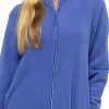Lady Olga Dressing Gowns | Zip Up Fleece Dressing Gown - Blue