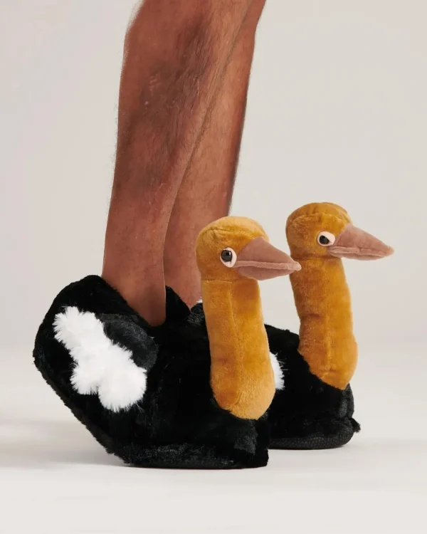 Men Loungeable Adults Novelty Ostrich Slippers