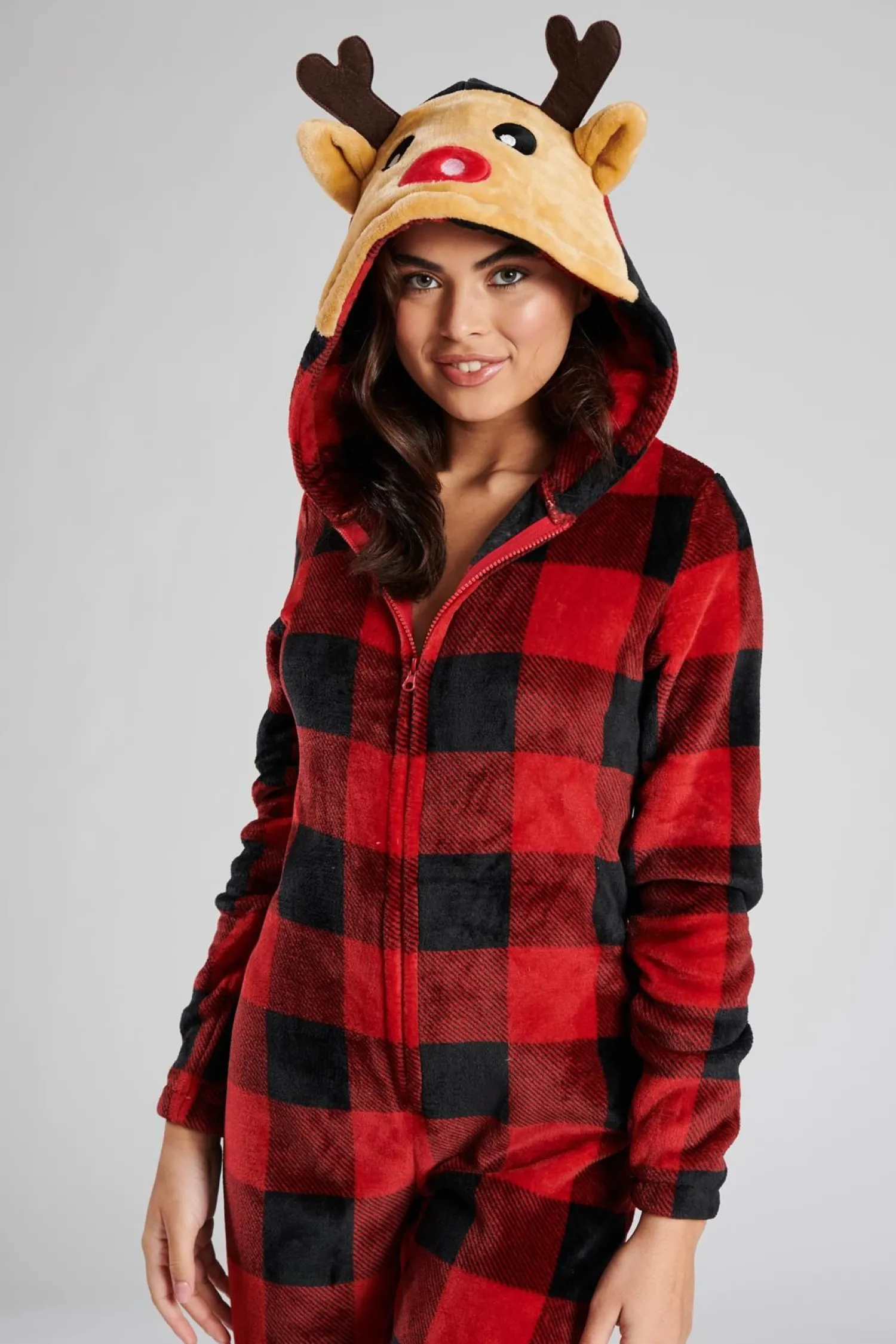 loungeable_check_print_re_1.webp Loungeable Onesies | Check Print Reindeer Onesie