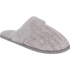 Loungeable Slippers | Chenille Knitted Slippers - Grey