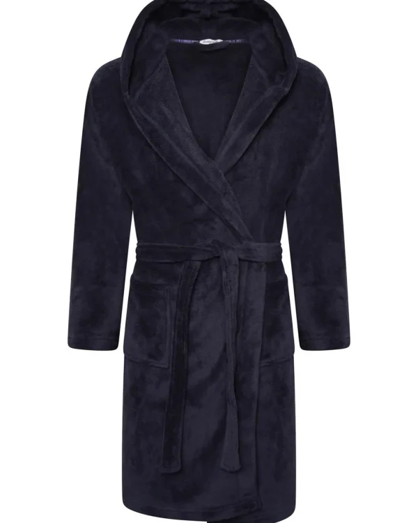 Men Loungeable Fleece Dressing Gown - Navy