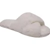 Loungeable Slippers | Fluffy Cross Slippers - Cream
