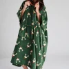 Loungeable Loungewear | Forest Reindeer Hooded Long Poncho
