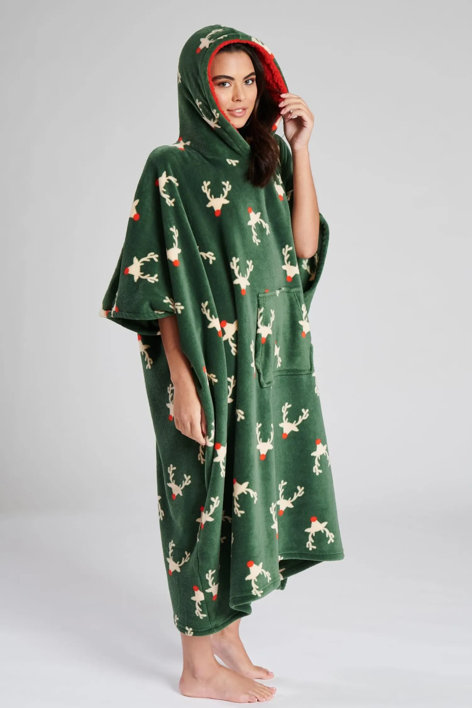 loungeable_forest_reindee_1-1.webp Loungeable Loungewear | Forest Reindeer Hooded Long Poncho
