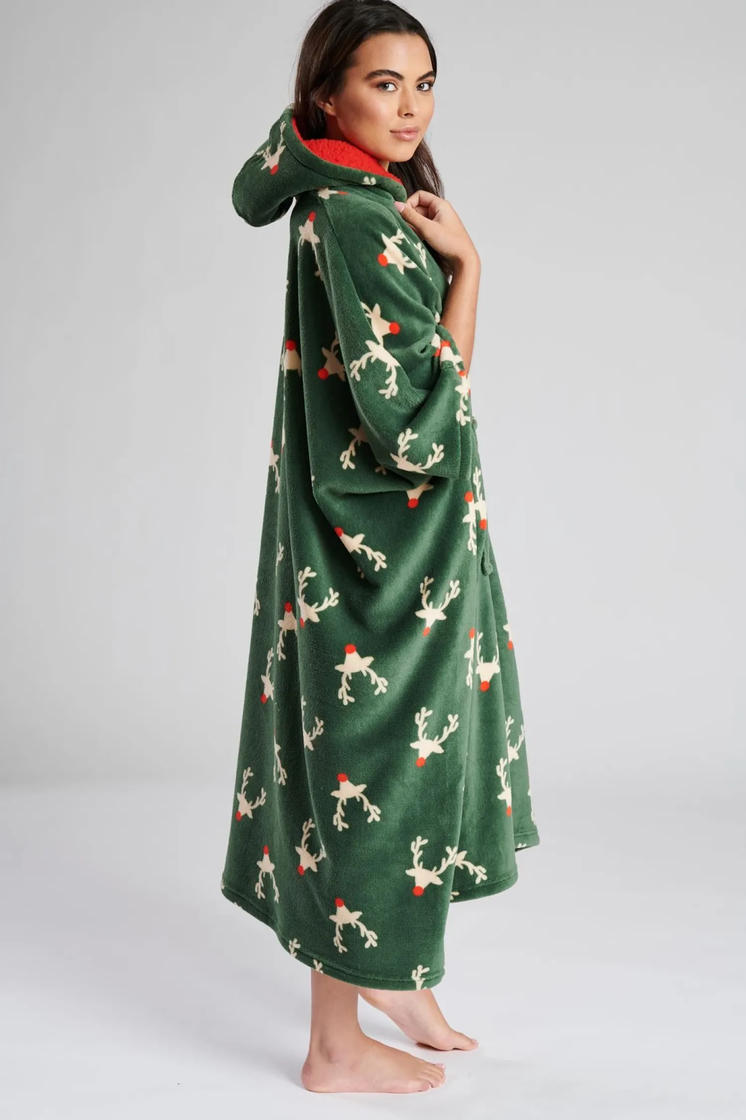 loungeable_forest_reindee_4-1.webp Loungeable Loungewear | Forest Reindeer Hooded Long Poncho