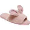 Loungeable Slippers | Fur Bunny Ear Slippers - Pink